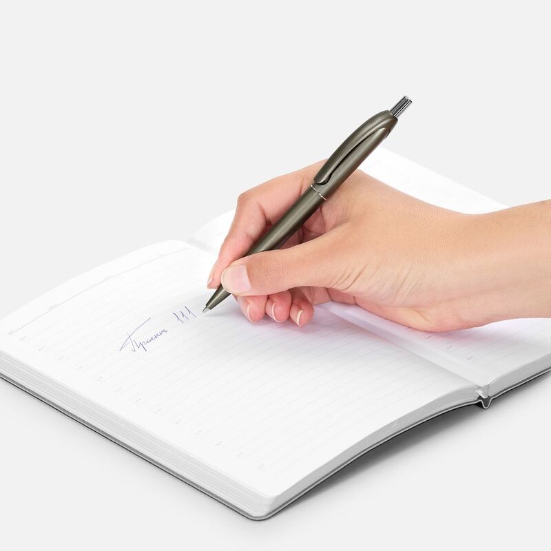 Ручка шариковая Bright Spark, серый металлик арт.18321.10