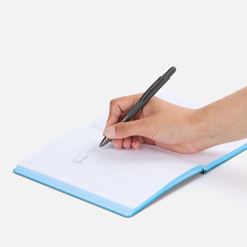 Ручка шариковая Digit Soft Touch со стилусом, серая арт.18322.10