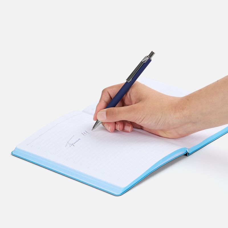 Ручка шариковая Lobby Soft Touch Chrome, синяя арт.18323.40