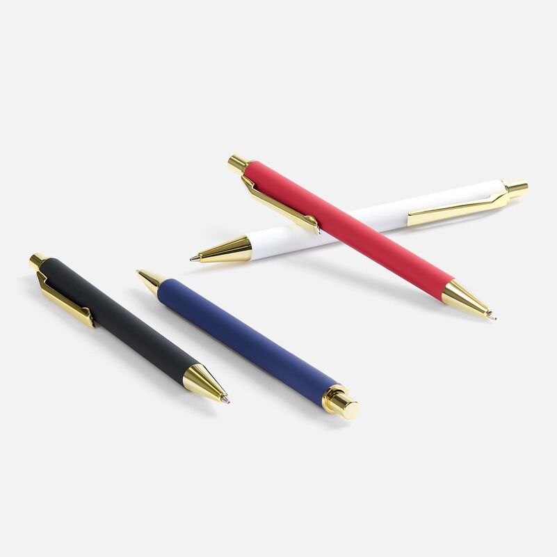 Ручка шариковая Lobby Soft Touch Gold, белая арт.18324.60