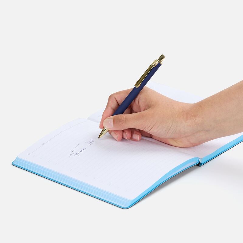 Ручка шариковая Lobby Soft Touch Gold, синяя арт.18324.40