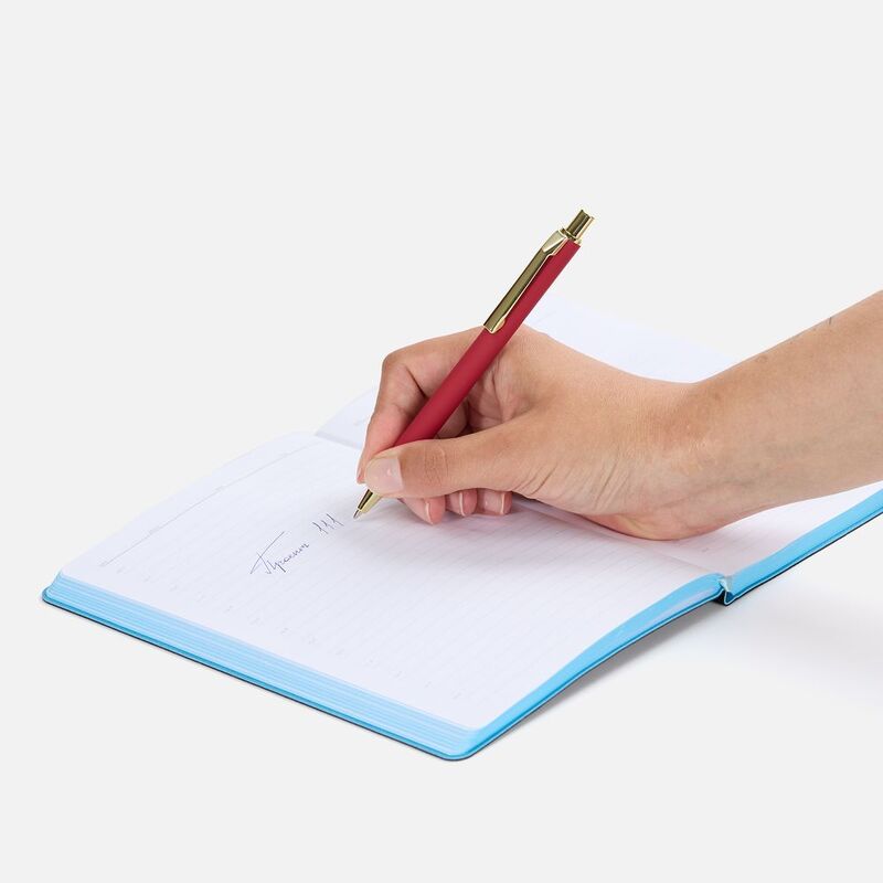 Ручка шариковая Lobby Soft Touch Gold, красная арт.18324.50