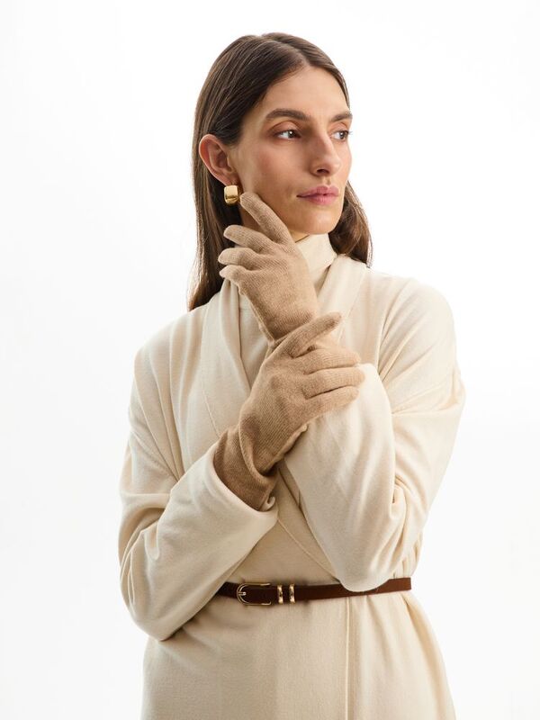 Перчатки Alpine, удлиненные, бежевые арт.16378.11