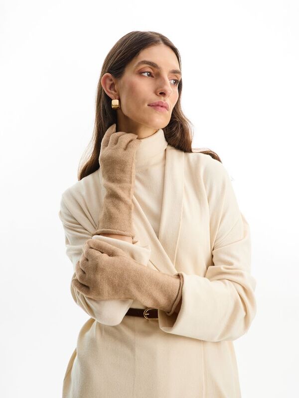 Перчатки Alpine, удлиненные, бежевые арт.16378.11