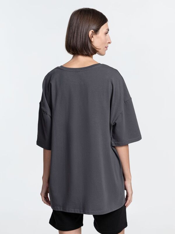Футболка унисекс оверсайз Crosstown, темно-серая арт.15213.11