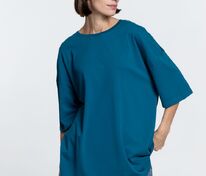 Футболка унисекс оверсайз Crosstown, бирюзовая (морская волна) арт.15213.49