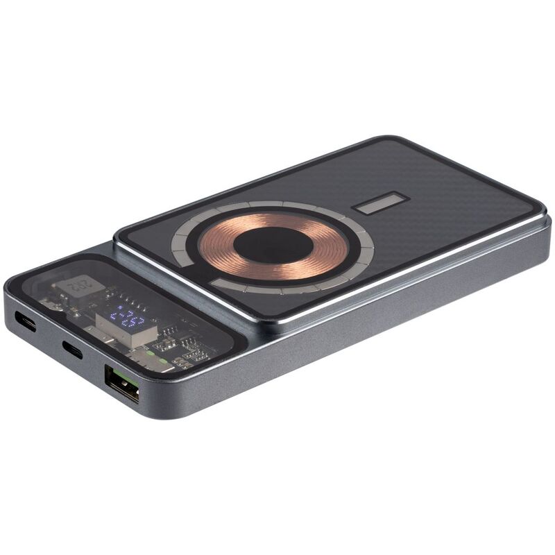 Магнитный беспроводной аккумулятор Cooper Prime 10000 мАч, темно-серый арт.17711.13