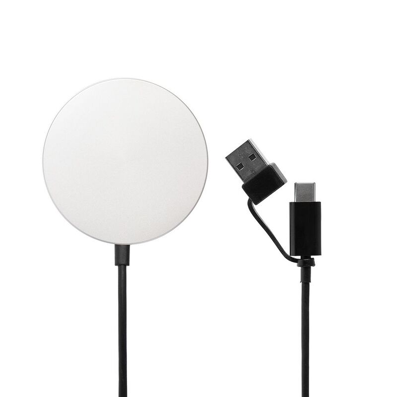 Магнитное зарядное устройство Cooper Rond, 15 Вт, серебристое арт.17715.10