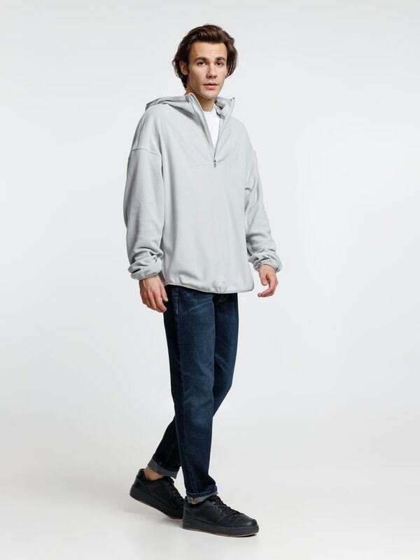 Анорак флисовый унисекс Fliska, светло-серый арт.15671.12