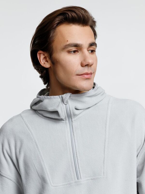 Анорак флисовый унисекс Fliska, светло-серый арт.15671.12