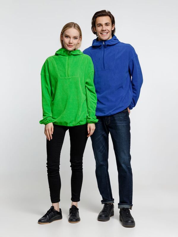 Анорак флисовый унисекс Fliska, ярко-синий арт.15671.44