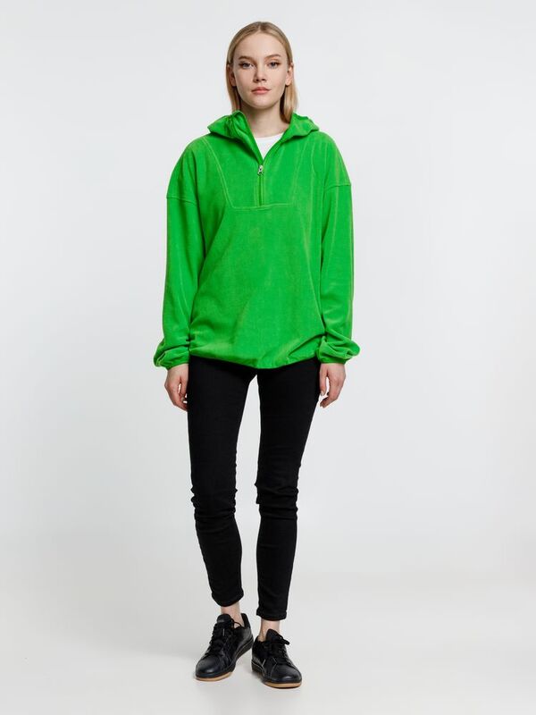 Анорак флисовый унисекс Fliska, зеленое яблоко арт.15671.94