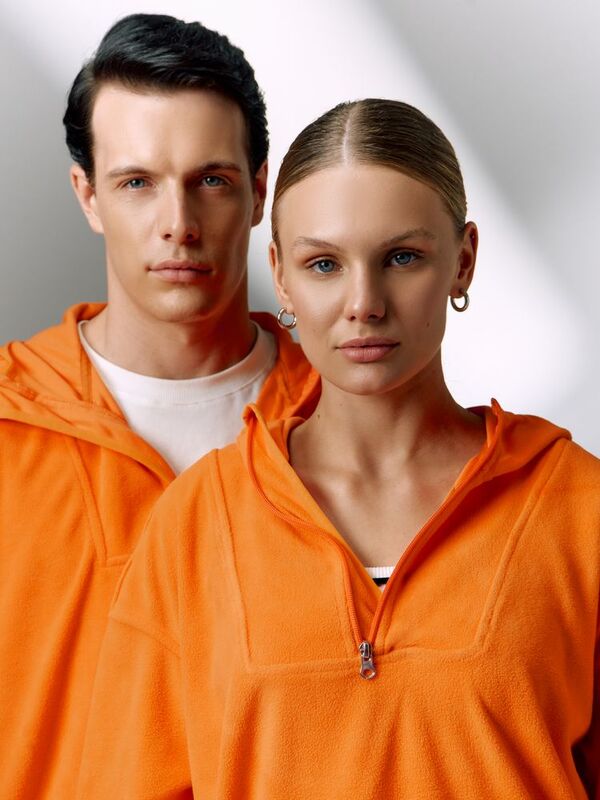 Анорак флисовый унисекс Fliska, оранжевый арт.15671.20