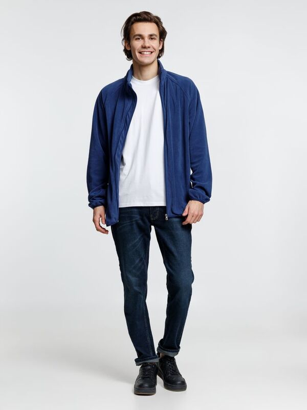 Куртка флисовая унисекс Fliska, темно-синяя арт.15672.40