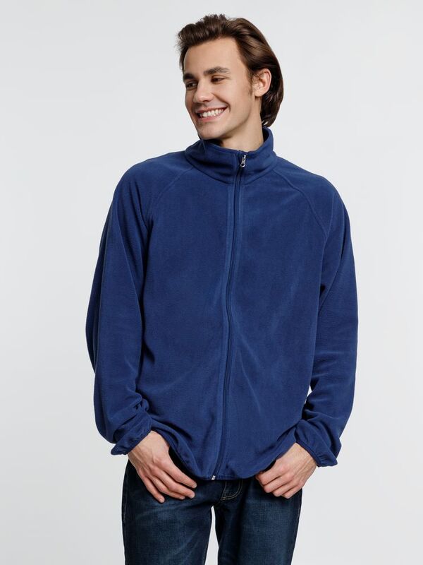 Куртка флисовая унисекс Fliska, темно-синяя арт.15672.40