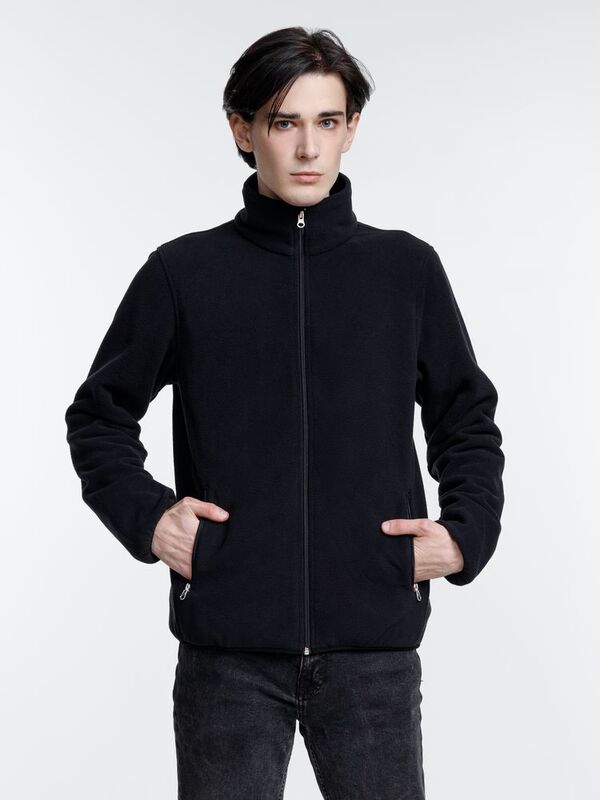 Куртка флисовая унисекс Nesse, черная арт.16772.30