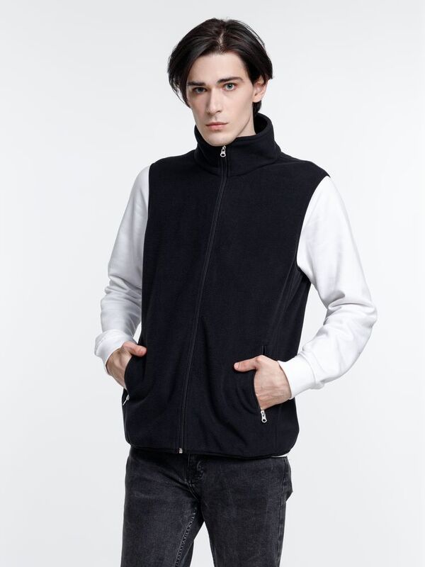 Жилет флисовый унисекс Nesse, черный арт.16773.30