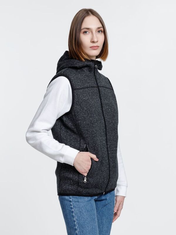 Жилет с капюшоном унисекс Gotland, черный арт.16254.30