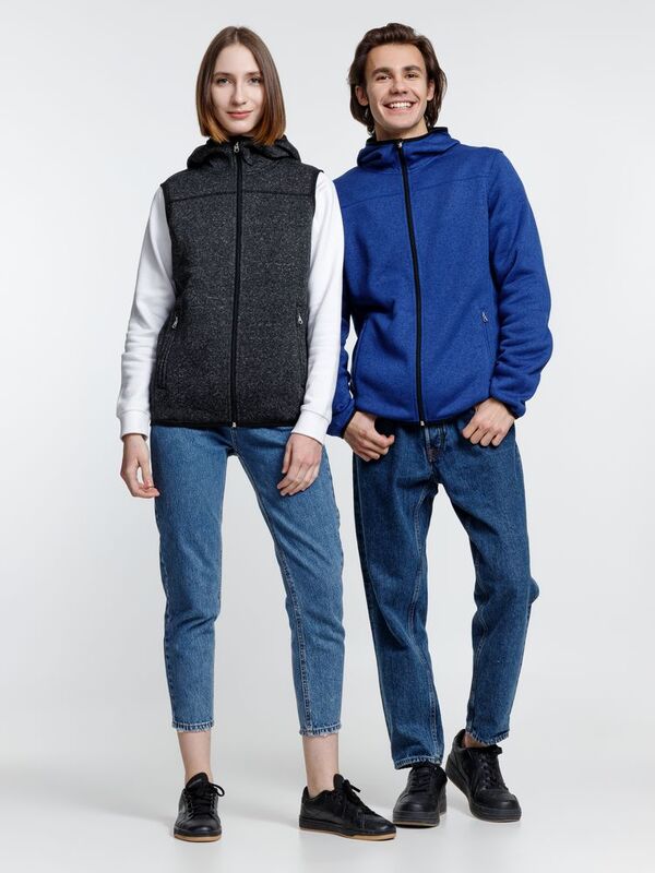 Жилет с капюшоном унисекс Gotland, черный арт.16254.30