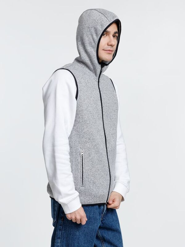Жилет с капюшоном унисекс Gotland, серый арт.16254.11