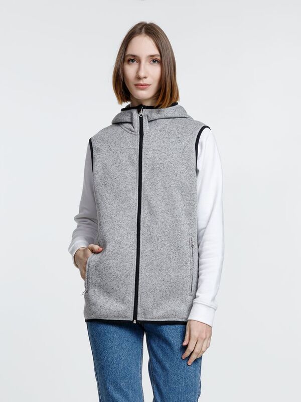 Жилет с капюшоном унисекс Gotland, серый арт.16254.11