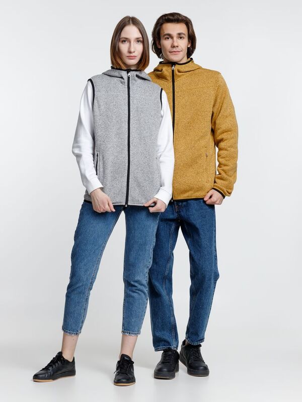 Жилет с капюшоном унисекс Gotland, серый арт.16254.11