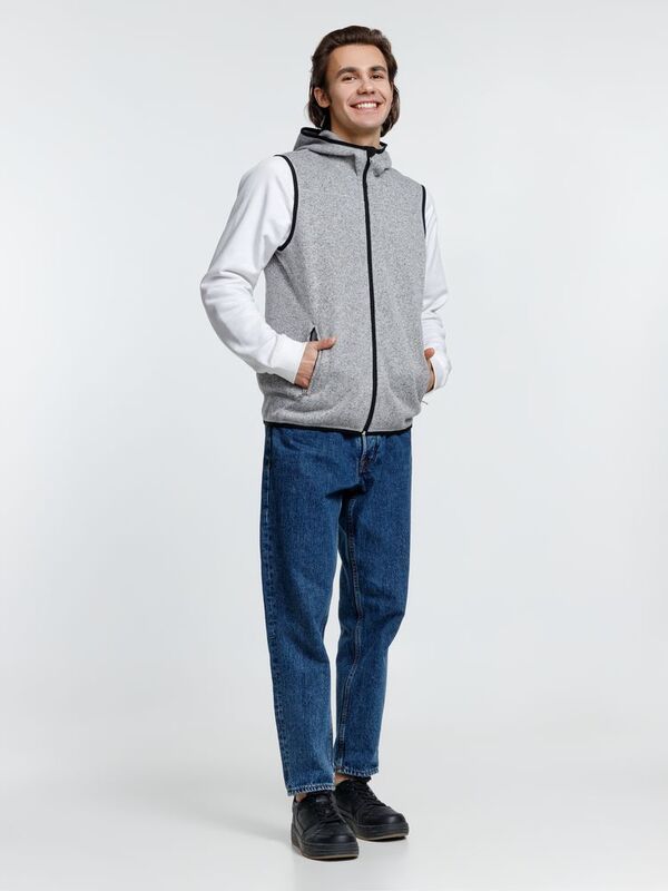Жилет с капюшоном унисекс Gotland, серый арт.16254.11