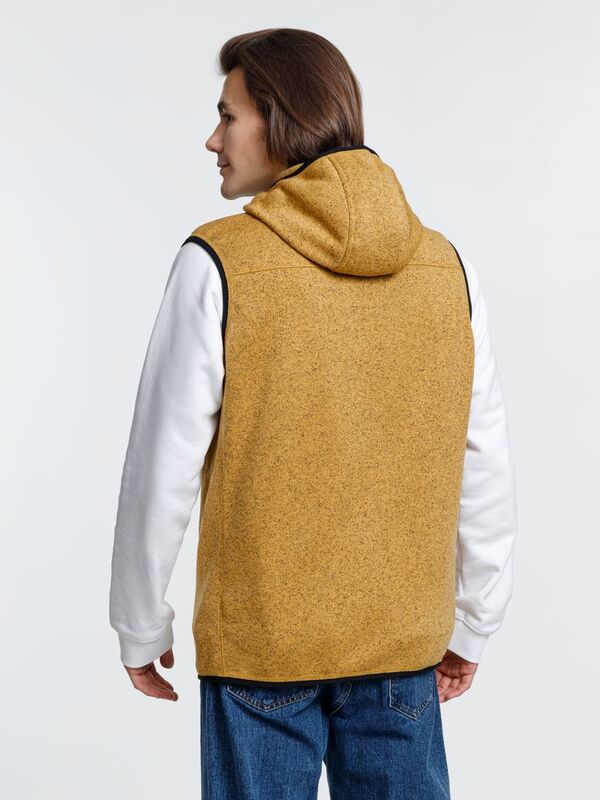 Жилет с капюшоном унисекс Gotland, горчичный арт.16254.81