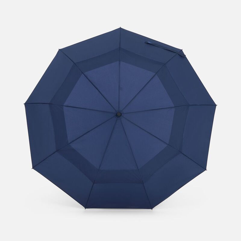 Складной зонт Dome Double с двойным куполом, темно-синий арт.17193.40