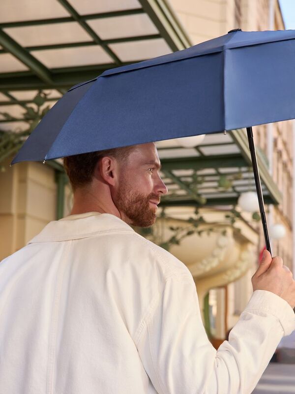 Складной зонт Dome Double с двойным куполом, темно-синий арт.17193.40