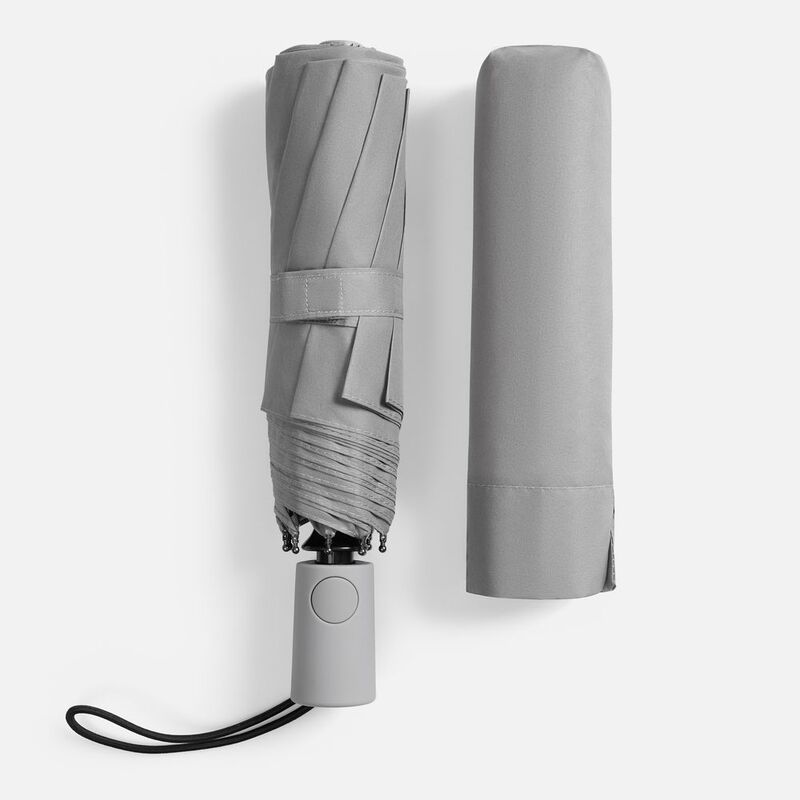 Зонт складной Hard Work с проявляющимся рисунком, серый арт.17195.11