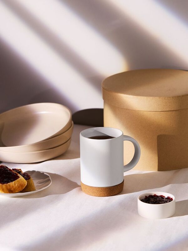 Кружка с пробковой подставкой Corky для сублимационной печати, матовая, белая арт.77013.60