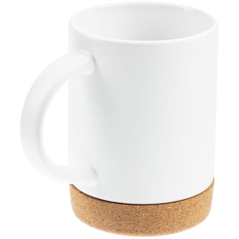 Кружка с пробковой подставкой Corky для сублимационной печати, матовая, белая арт.77013.60