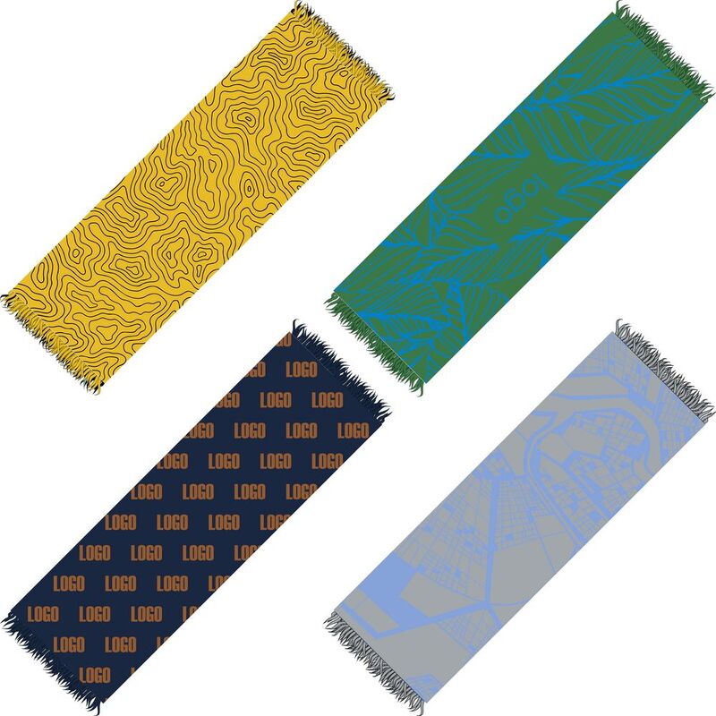 Палантин с бахромой на заказ Rinn Fint, полушерсть арт.18239.02