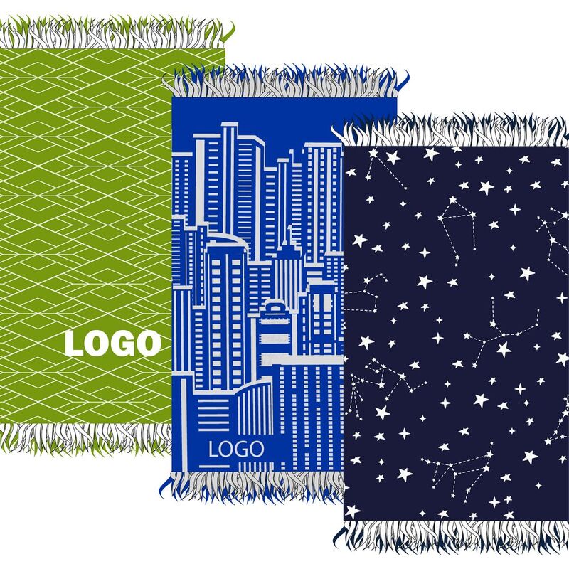 Плед с бахромой на заказ Tricksy Net, 2 цвета, S, акрил арт.18243.01