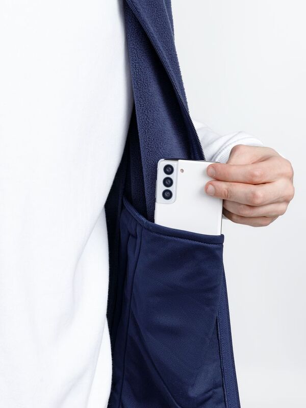 Жилет флисовый унисекс Nesse, темно-синий арт.16773.44