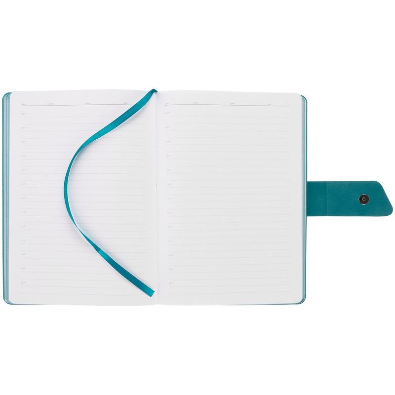 Ежедневник Boom, недатированный, черный с бирюзовым арт.15768.30