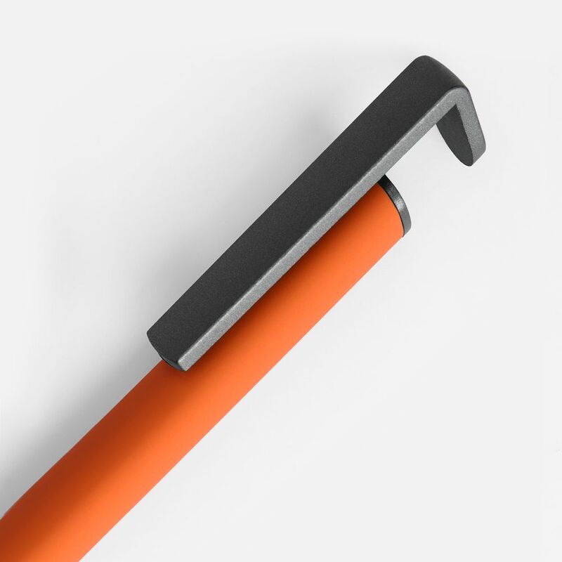 Ручка шариковая Standic с подставкой для телефона, оранжевая арт.16169.20