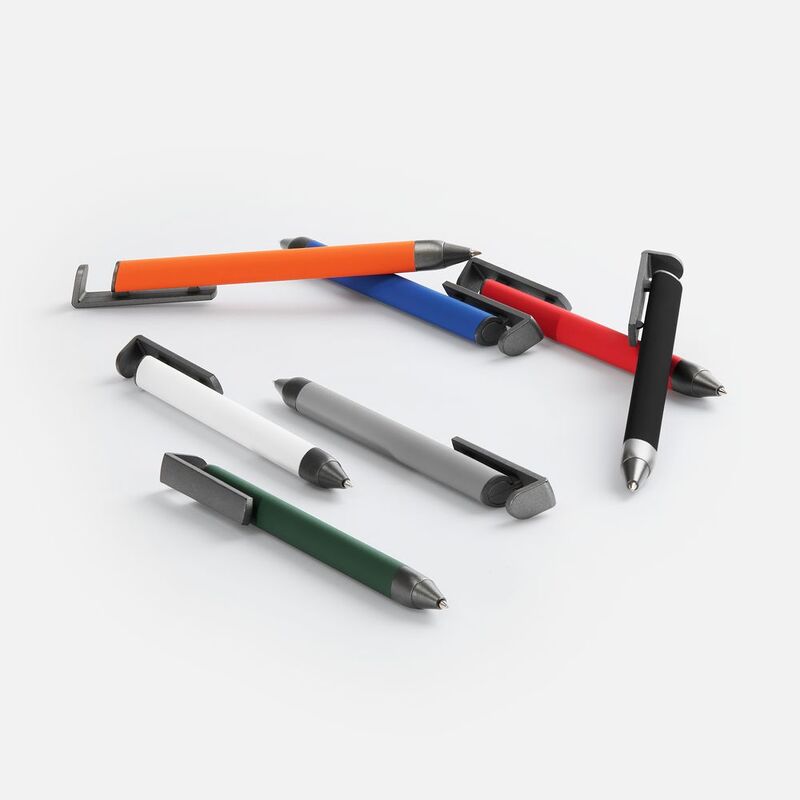 Ручка шариковая Standic с подставкой для телефона, черная арт.16169.30