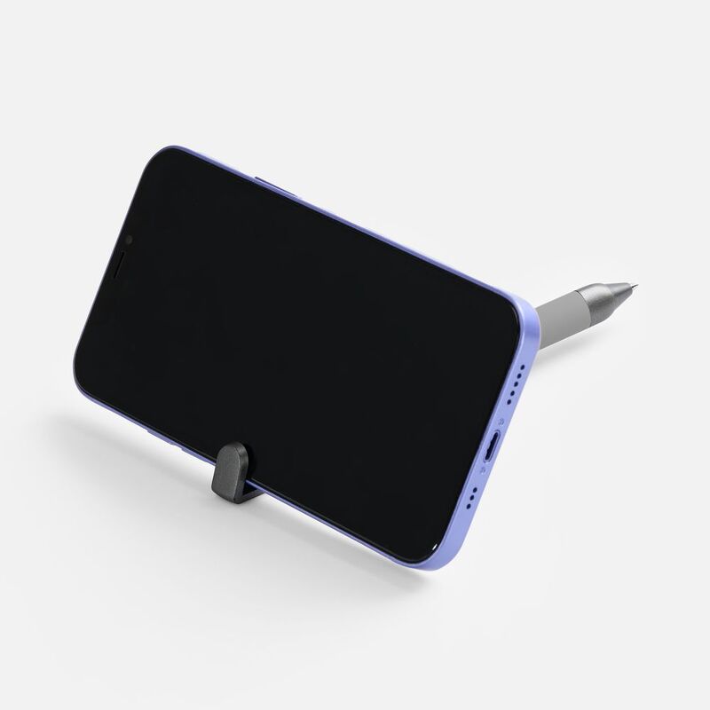 Ручка шариковая Standic с подставкой для телефона, серая арт.16169.10