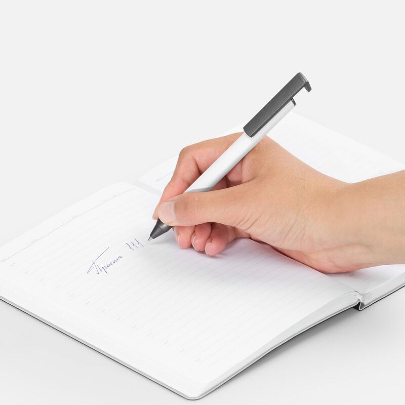 Ручка шариковая Standic с подставкой для телефона, белая арт.16169.60