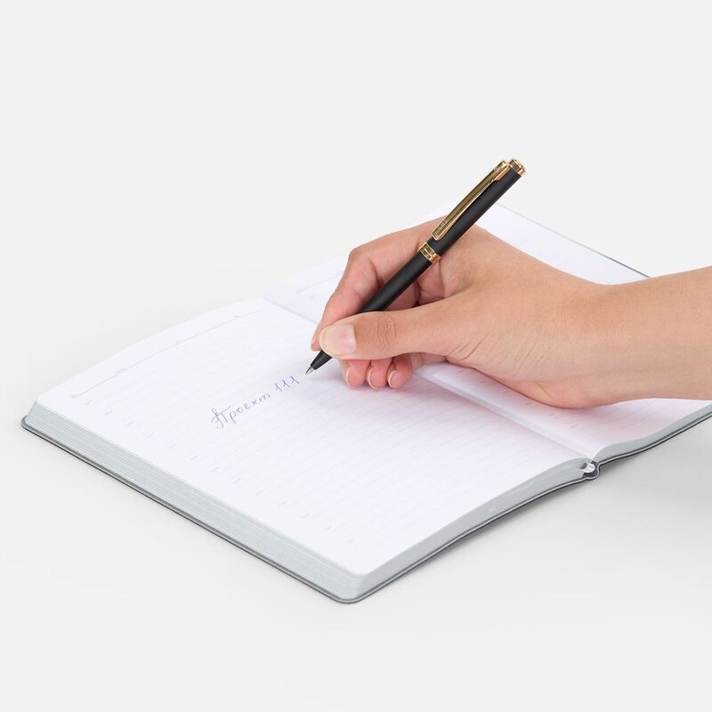 Ручка шариковая Delgado, матовая черная арт.21218.30