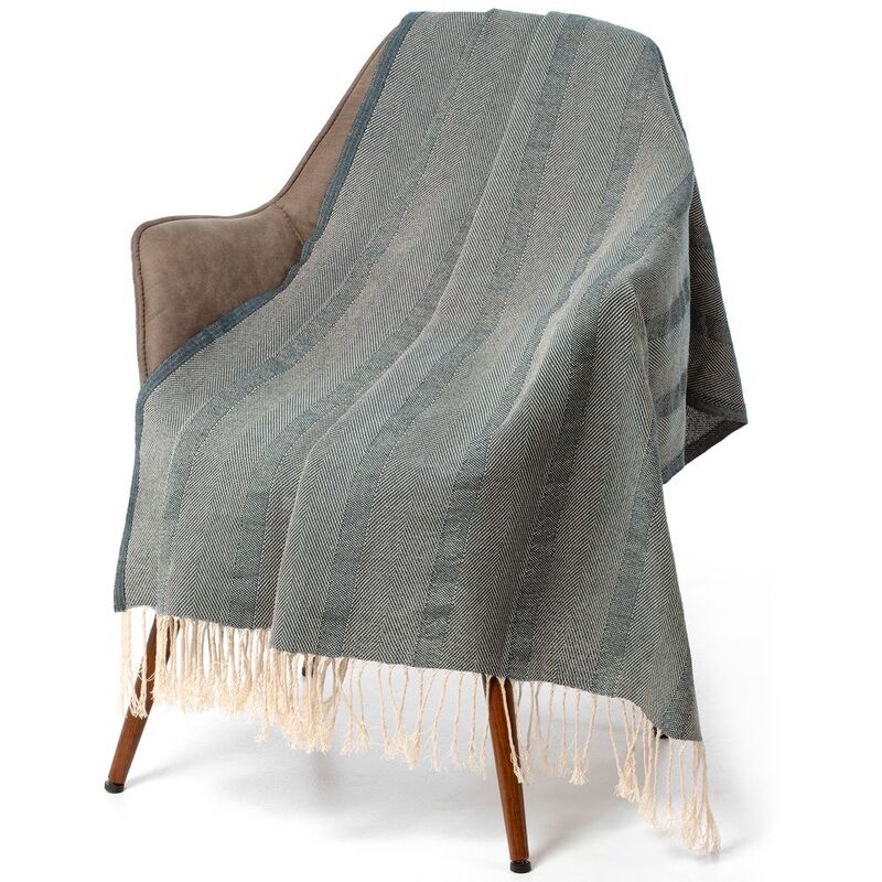 Плед &laquo;Сенеж&raquo;, серо-синий арт.16258.41