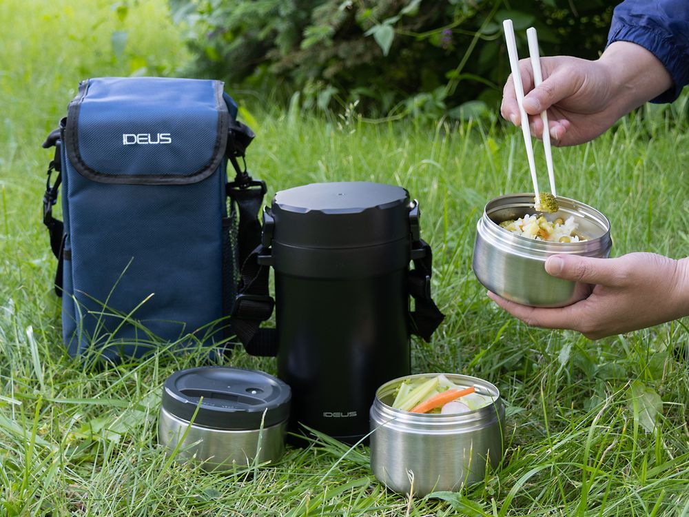 Термос для еды Jiayi в термочехле, черный арт.15957.30