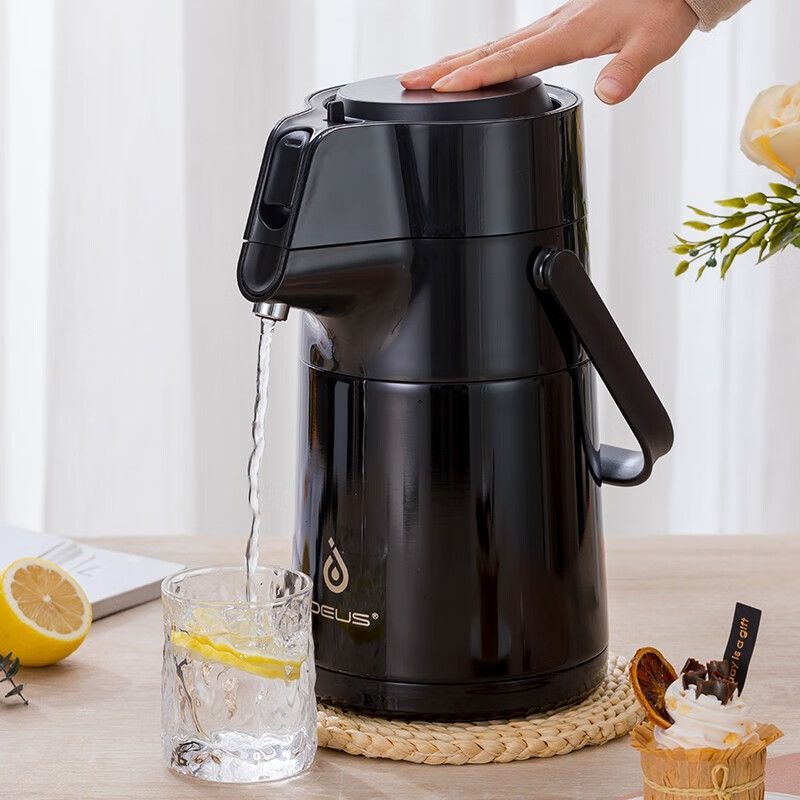 Термос с помпой Jiayi, черный арт.15958.30