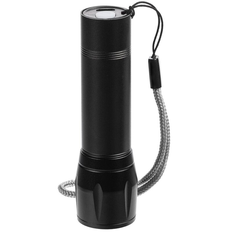 Фонарик аккумуляторный с фокусировкой луча Kirk, черный арт.17729.30