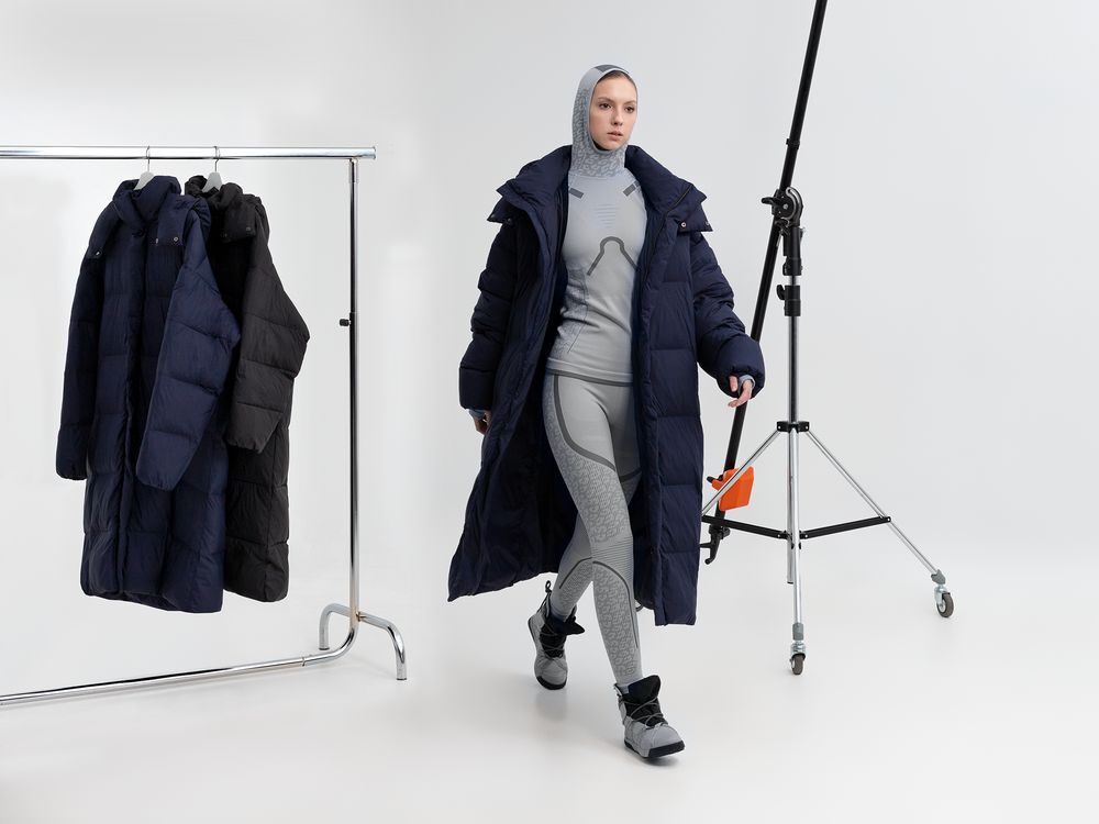 Пуховик унисекс Kapsula, темно-синий арт.15790.40