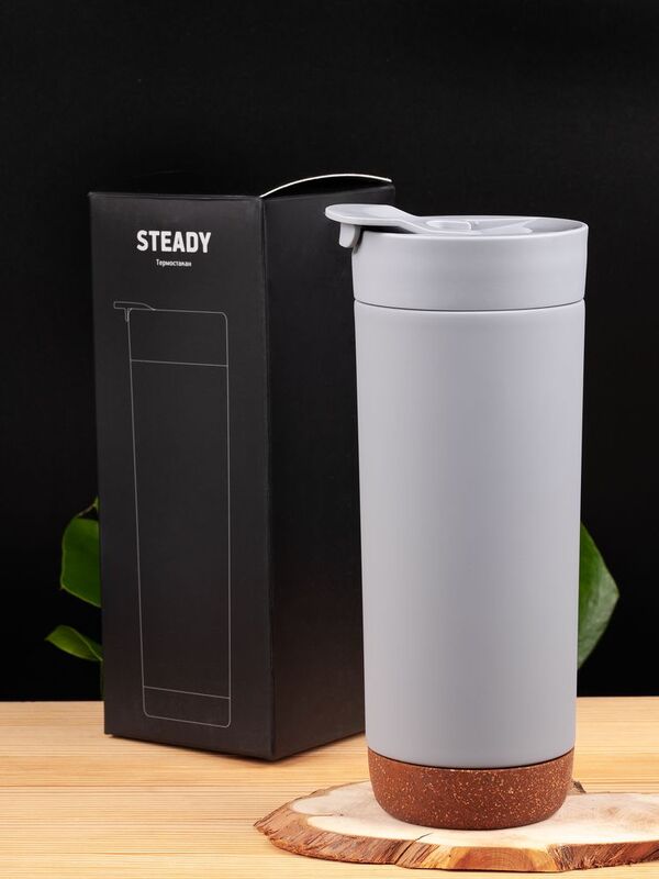 Термостакан Steady, серый арт.13556.10