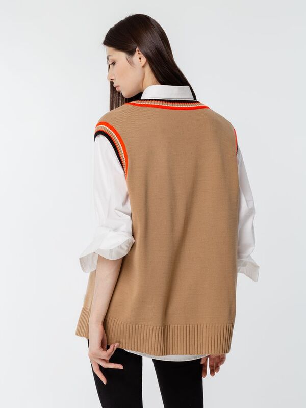 Жилет оверсайз унисекс Cornell в сумке, бежевый арт.16436.12