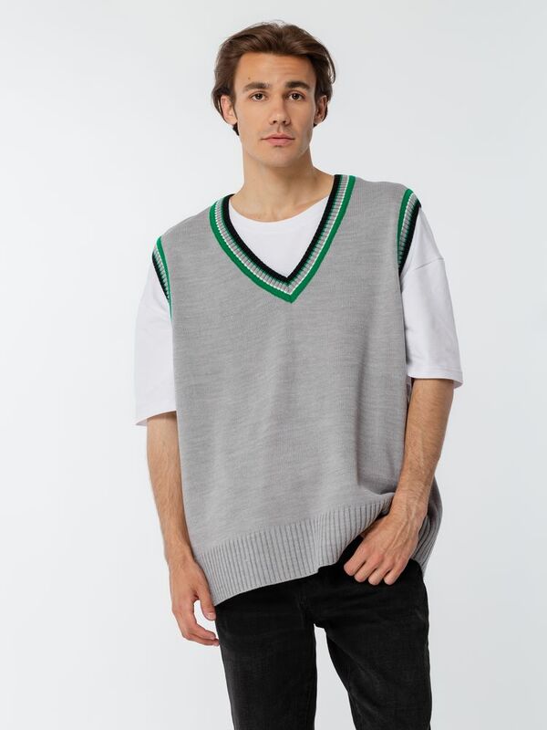 Жилет оверсайз унисекс Cornell в сумке, светло-серый арт.16436.10